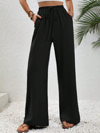 VALERIA™ | drawstring relaxed wide-leg trousers
