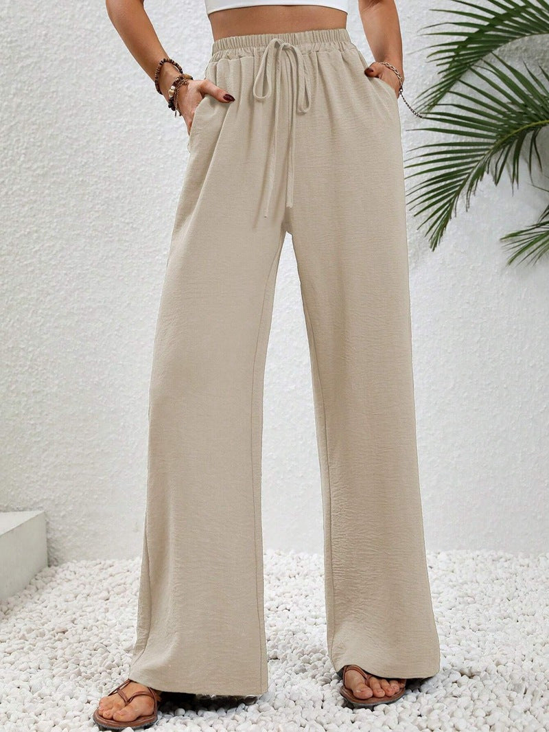 VALERIA™ | drawstring relaxed wide-leg trousers