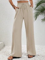 VALERIA™ | drawstring relaxed wide-leg trousers
