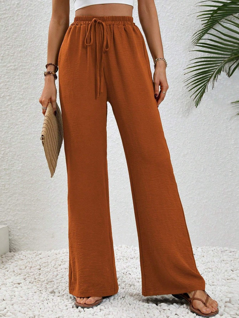 VALERIA™ | drawstring relaxed wide-leg trousers
