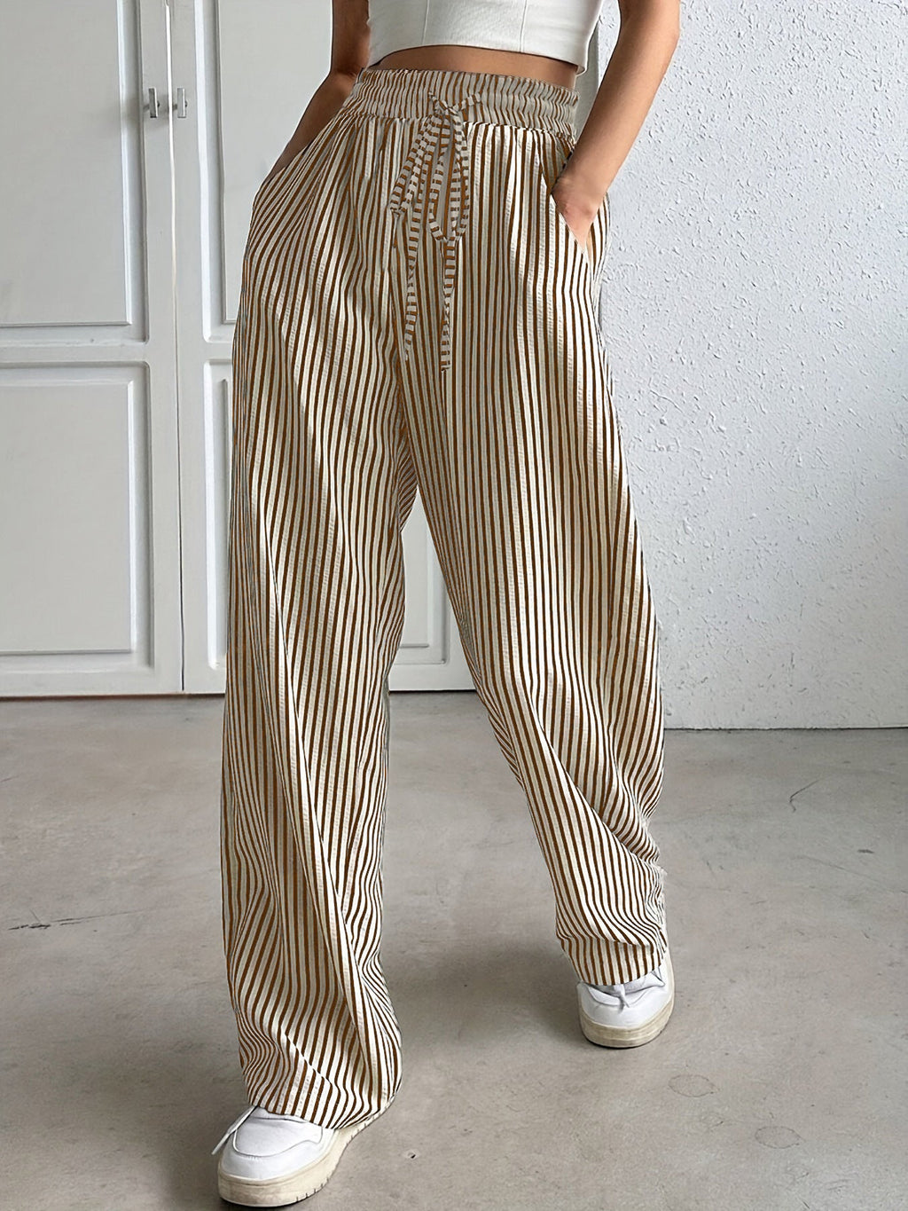 NOLINA™ | striped drawstring relaxed trousers