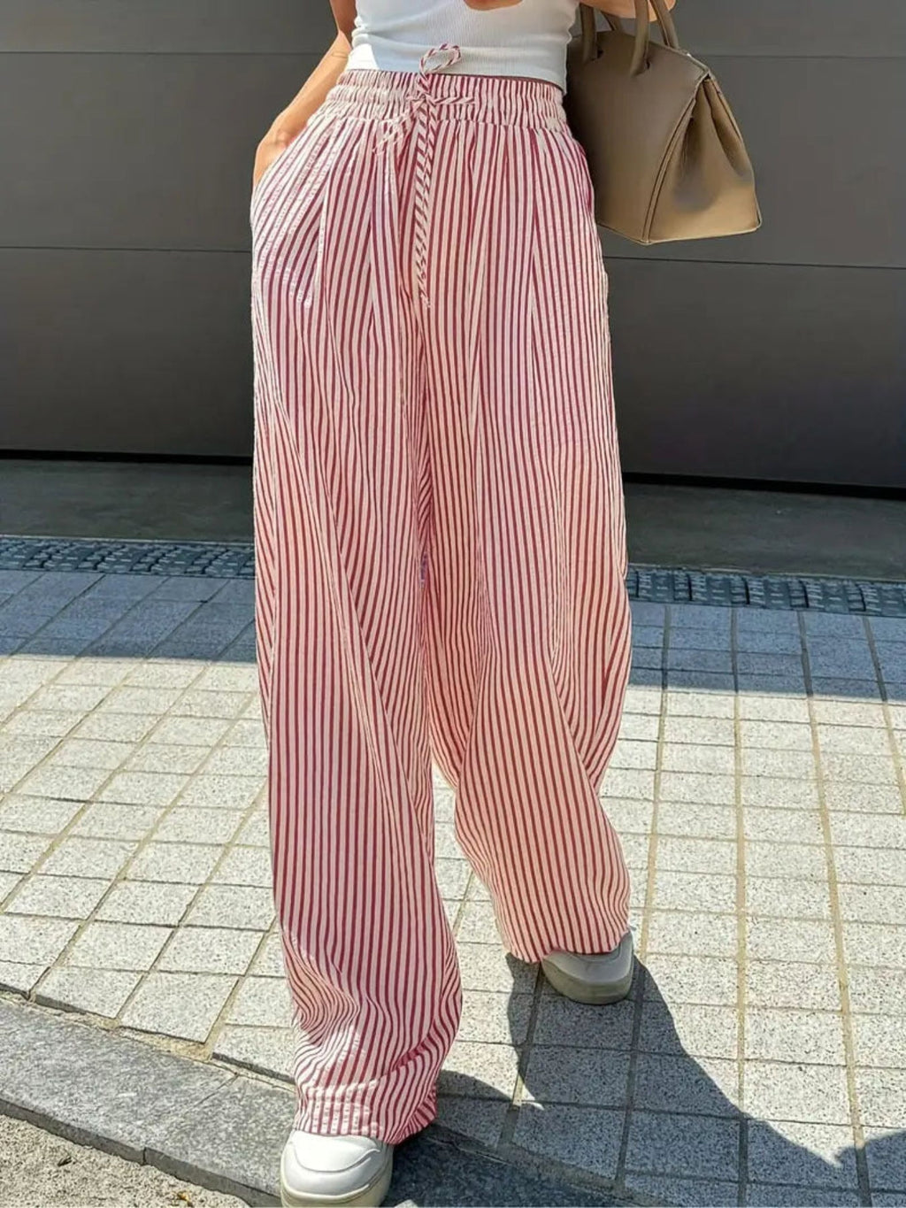 NOLINA™ | striped drawstring relaxed trousers
