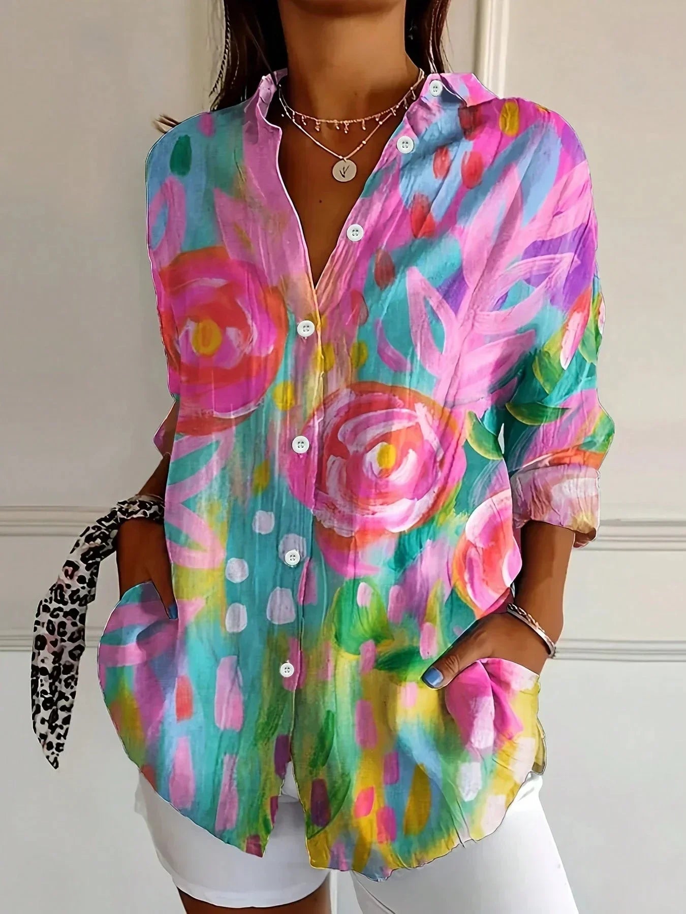 SHARON™ | Colorful Pattern Blouse