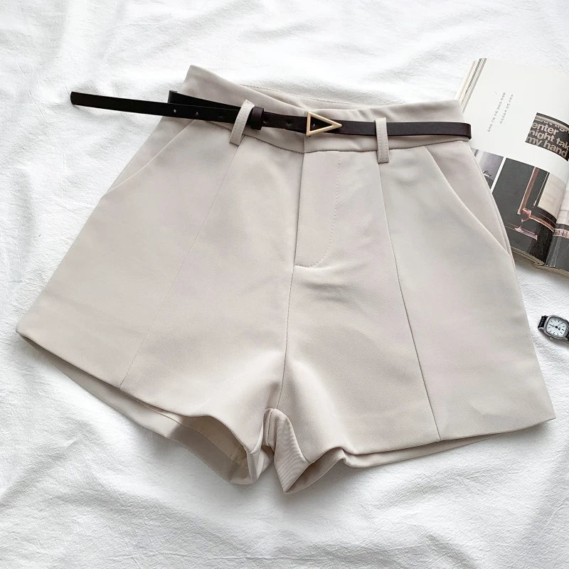 SERAPHINA™ | belted high-waist tailored shorts