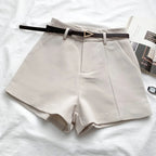 SERAPHINA™ | belted high-waist tailored shorts