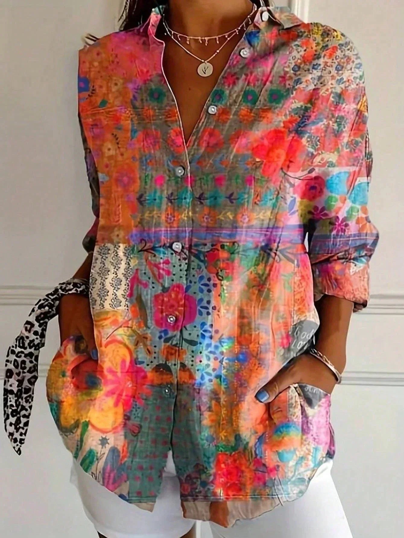 SHARON™ | Colorful Pattern Blouse