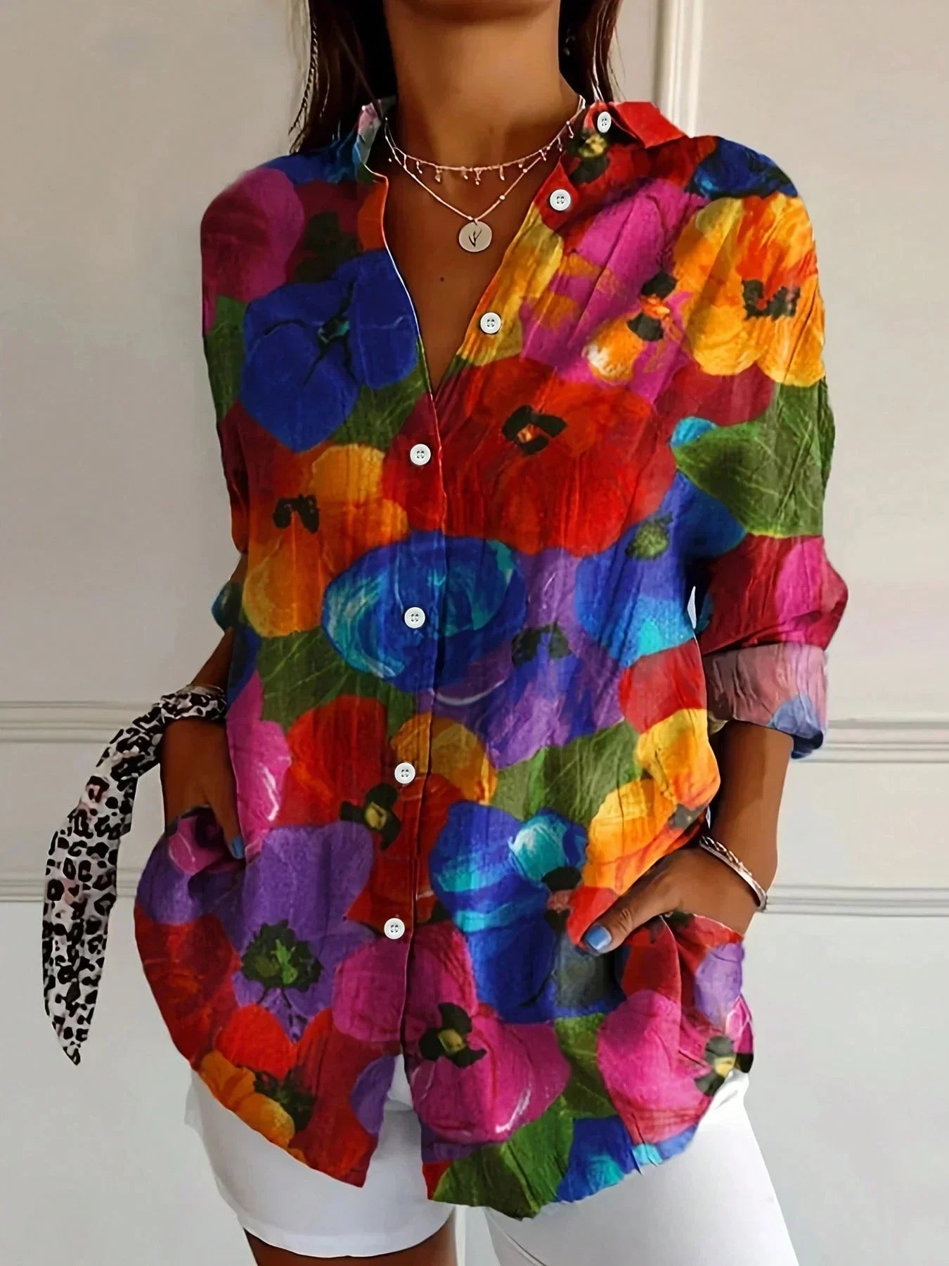 SHARON™ | Colorful Pattern Blouse