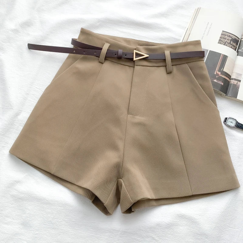 SERAPHINA™ | belted high-waist tailored shorts