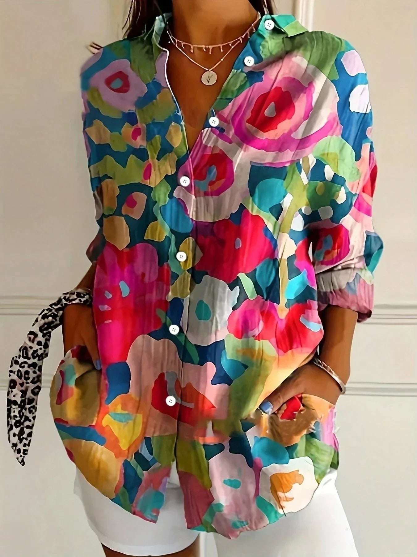 SHARON™ | Colorful Pattern Blouse
