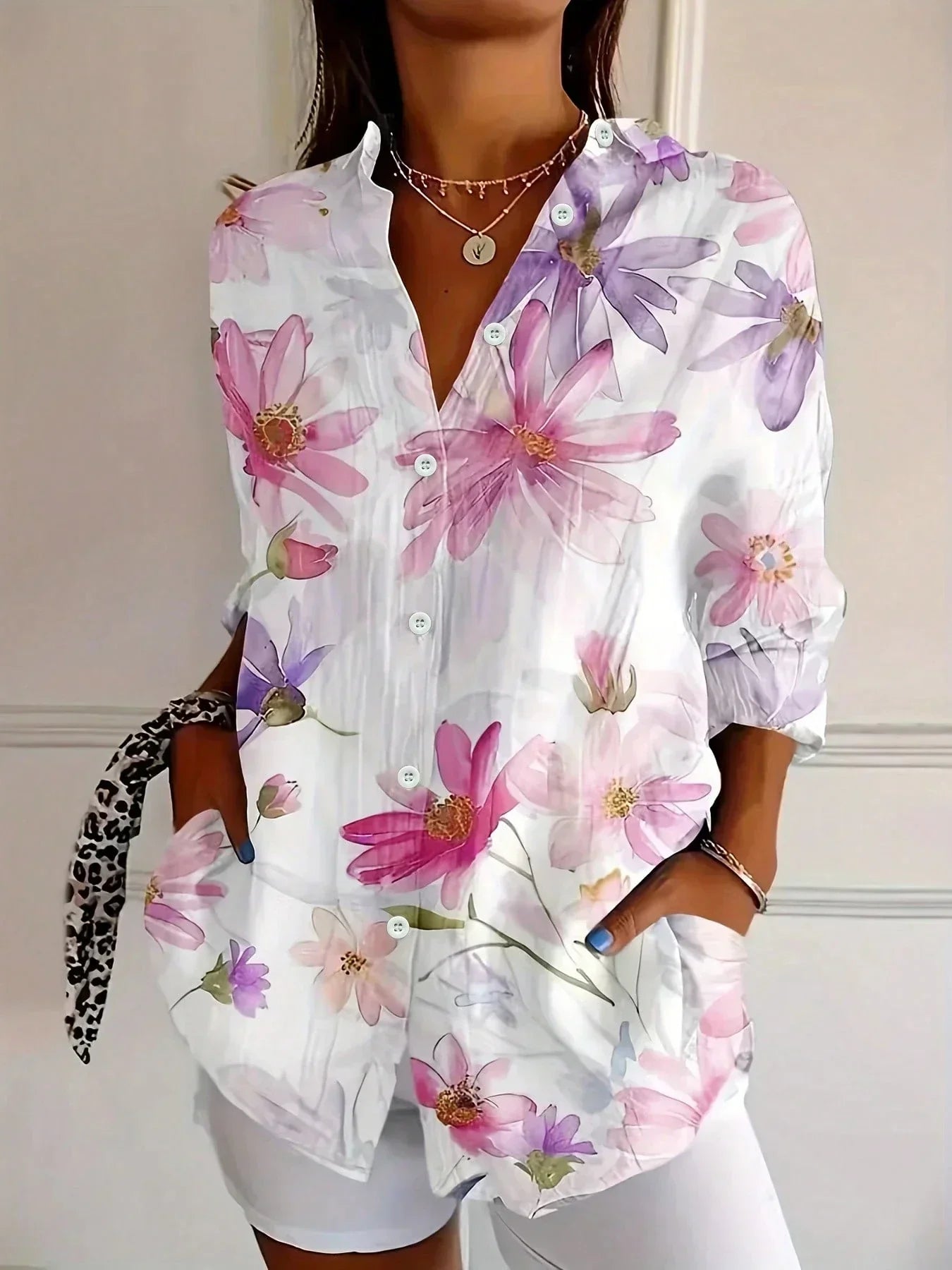 SHARON™ | Colorful Pattern Blouse