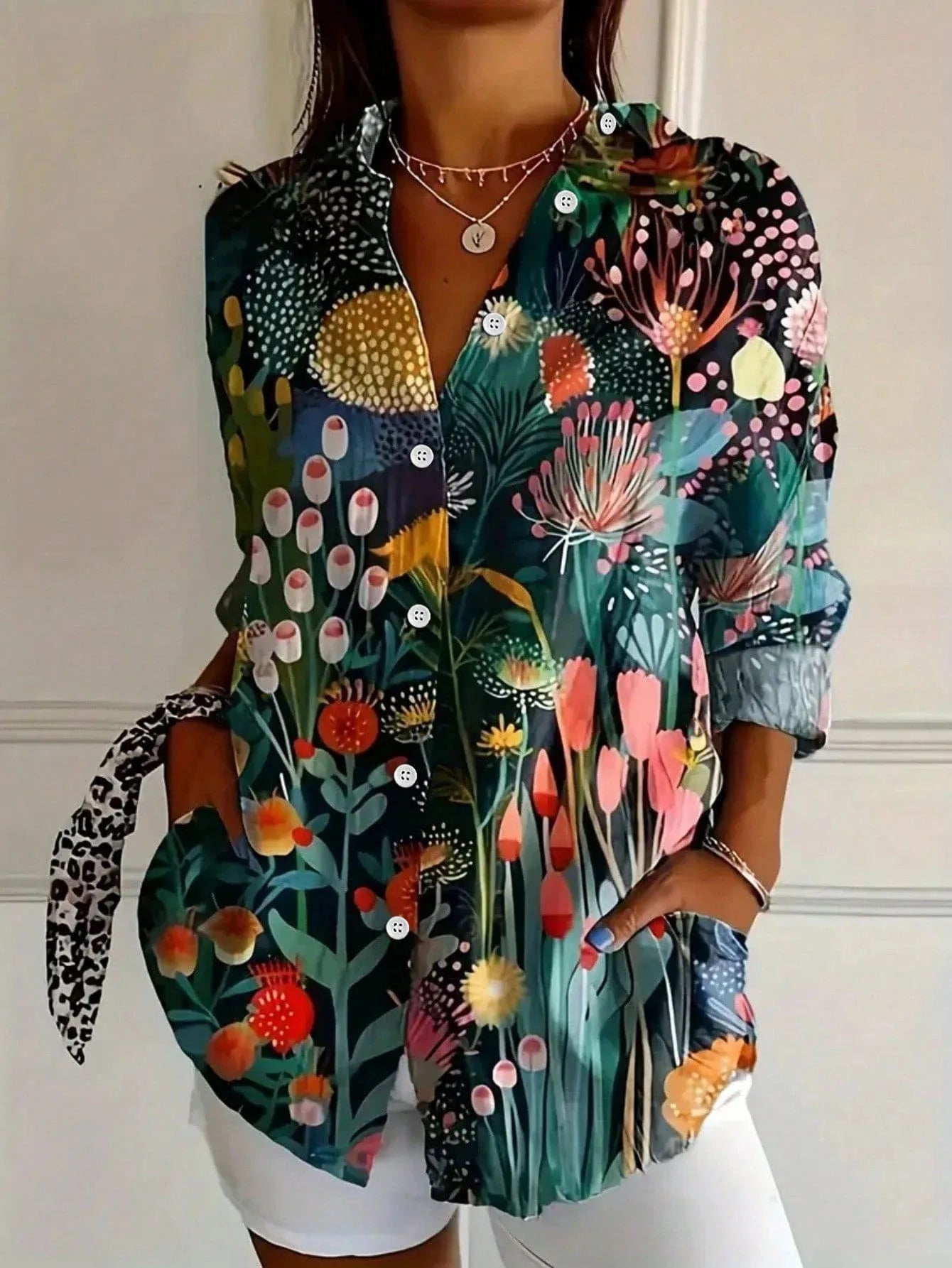 SHARON™ | Colorful Pattern Blouse