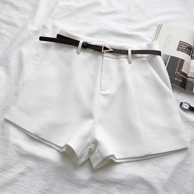 SERAPHINA™ | belted high-waist tailored shorts