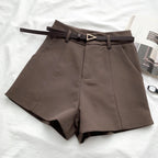 SERAPHINA™ | belted high-waist tailored shorts