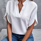 The Delaney Modern V-Neck Blouse