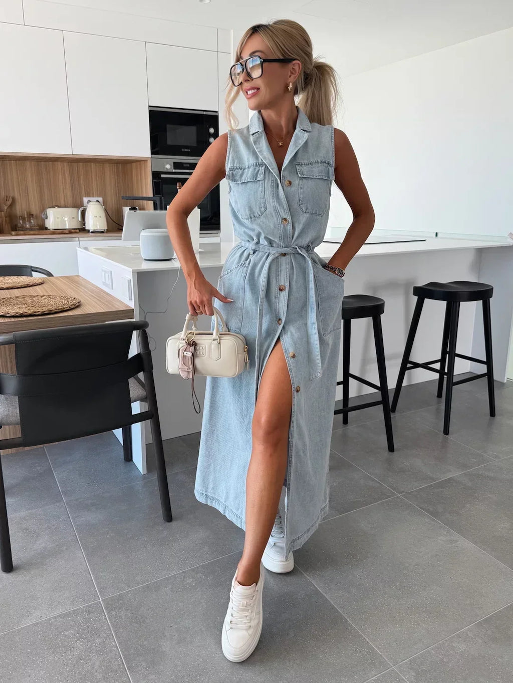 MARIA™ | Maxi Denim Dress