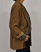 The Elvira Geometric V-Neck Blouse