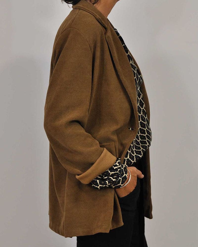 The Elvira Geometric V-Neck Blouse