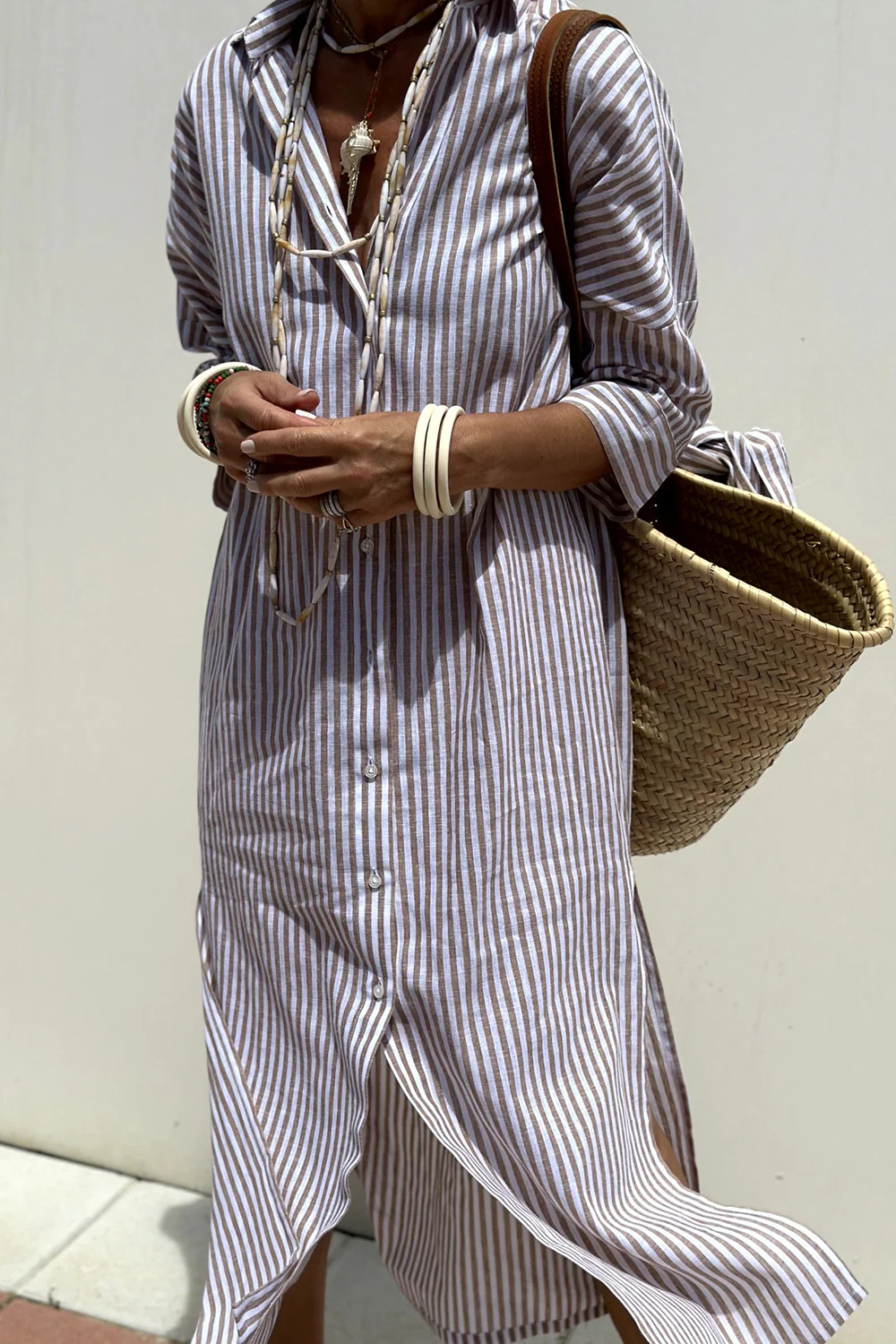 LISA™ | striped relaxed shirt dress