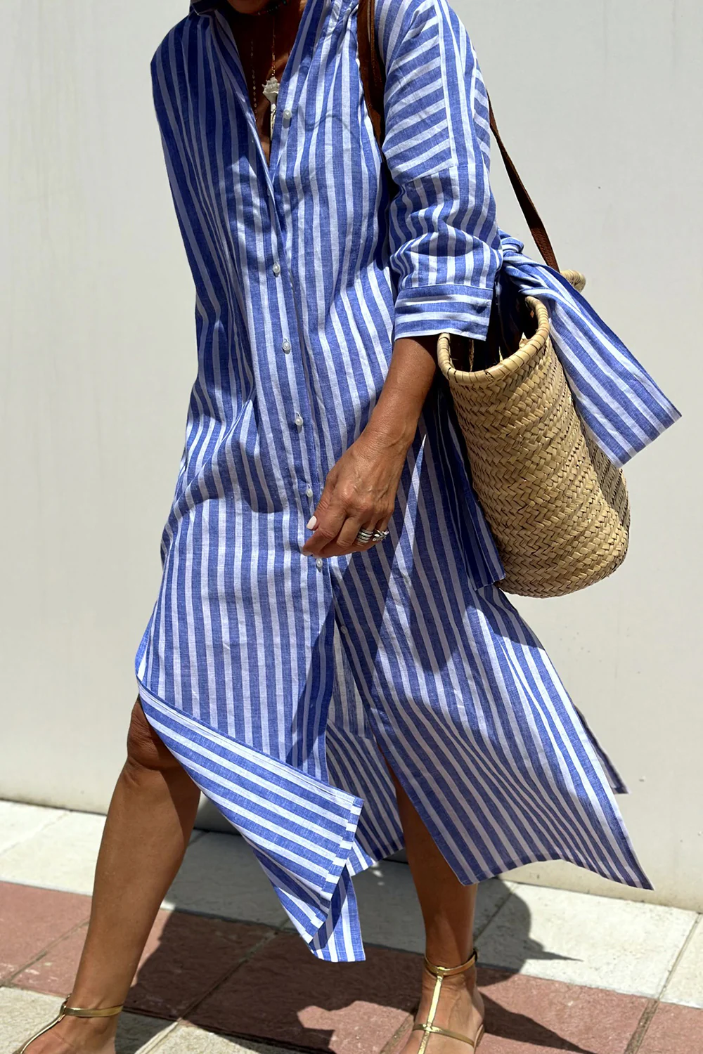 LISA™ | striped relaxed shirt dress