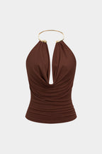 NIA™ | draped halter neck top