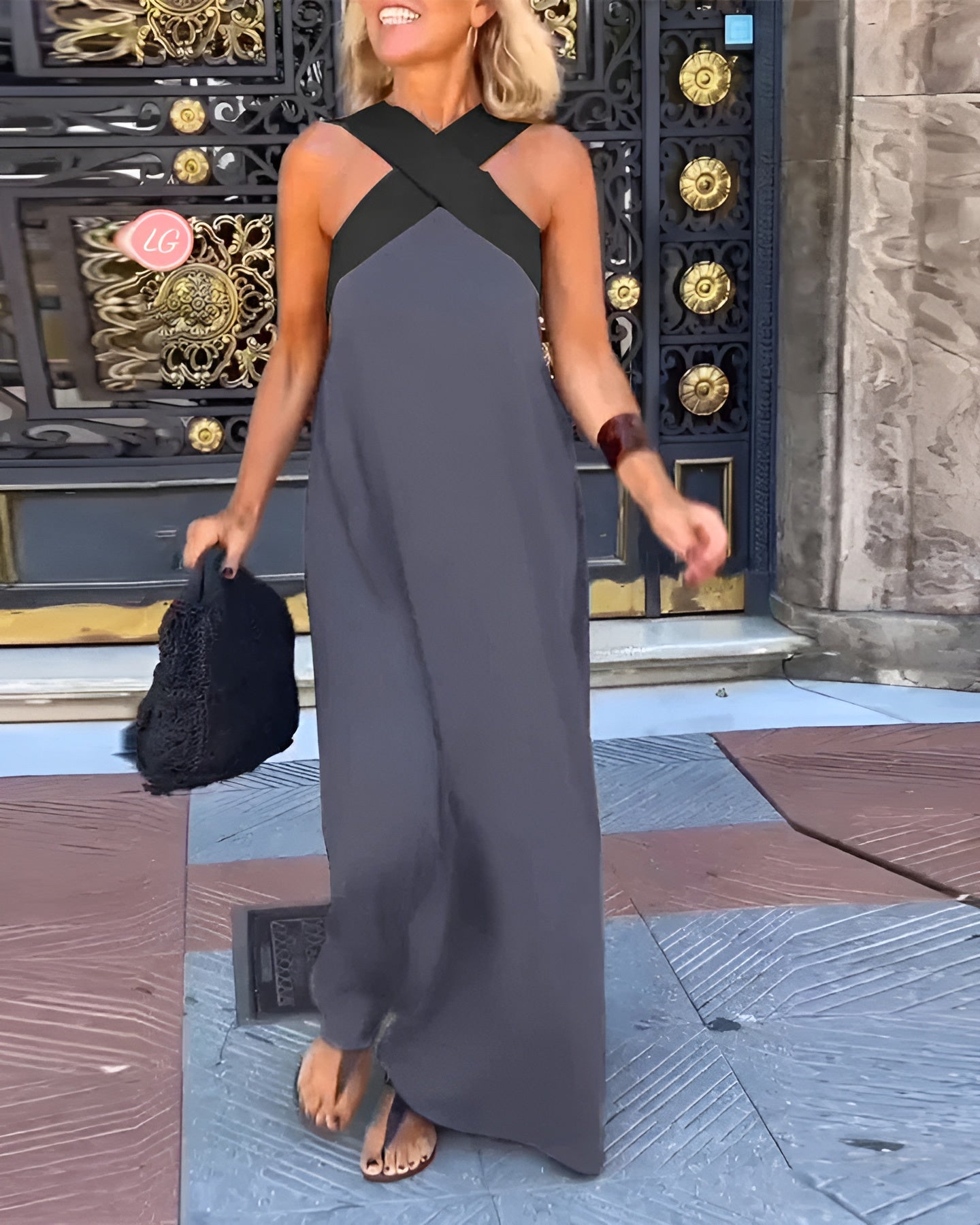 DELPHINE™ | DRESS WITH CROSSED CUT