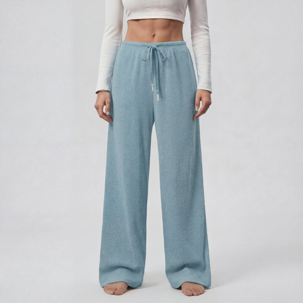 IRIS™ | ribbed drawstring wide-leg trousers