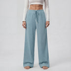 IRIS™ | ribbed drawstring wide-leg trousers