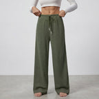 IRIS™ | ribbed drawstring wide-leg trousers