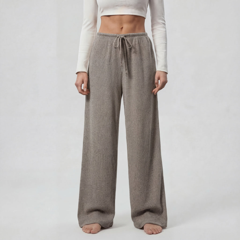 IRIS™ | ribbed drawstring wide-leg trousers