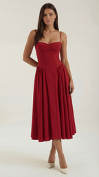 ODETTE™ | Corset Midi Dress