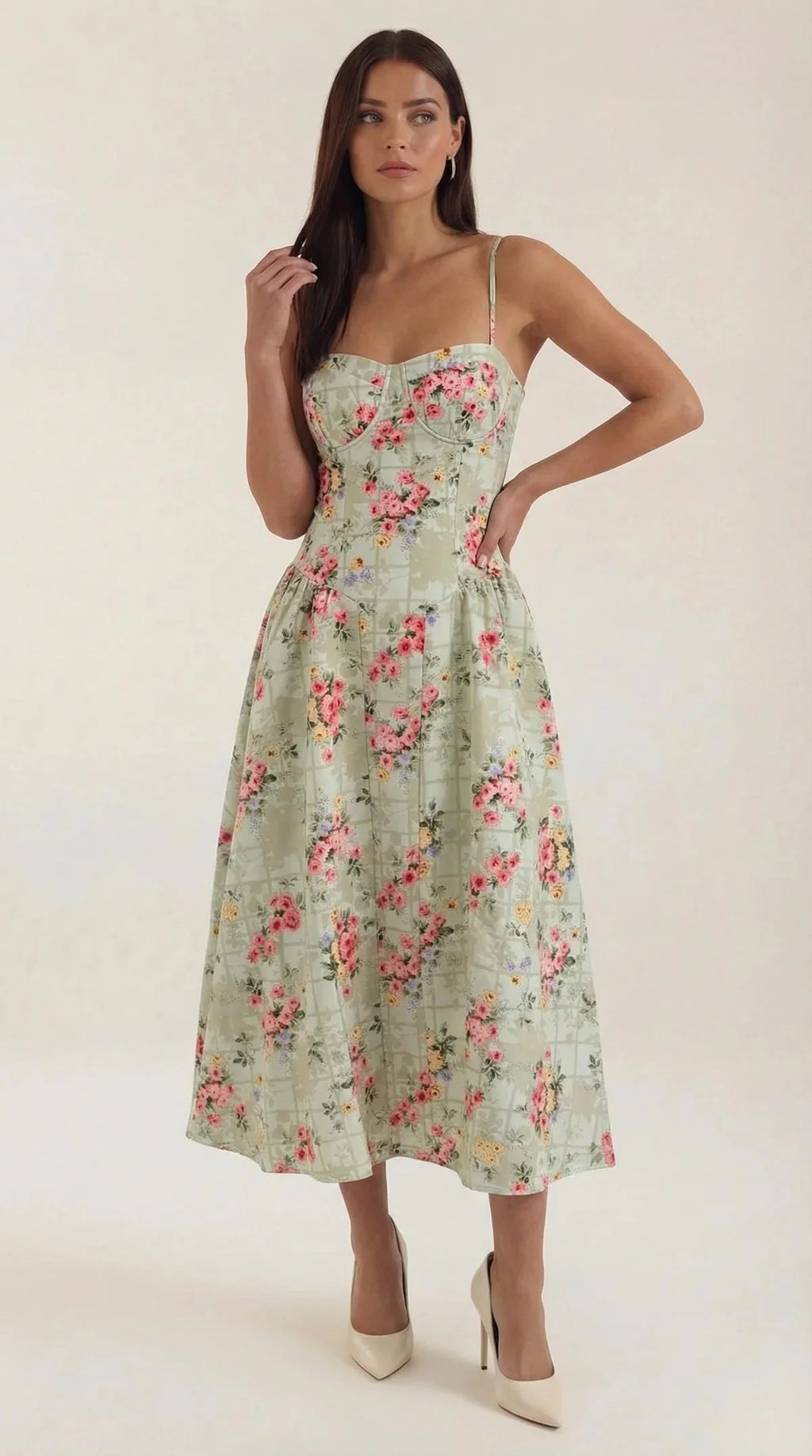 ODETTE™ | Corset Midi Dress