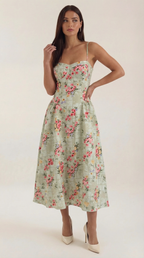 ODETTE™ | Corset Midi Dress