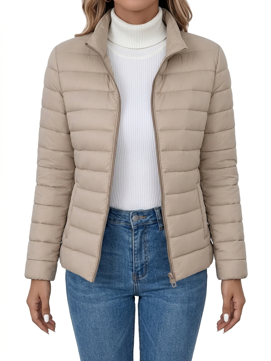 BRIANA™ | quilted zip-up fitted jacket