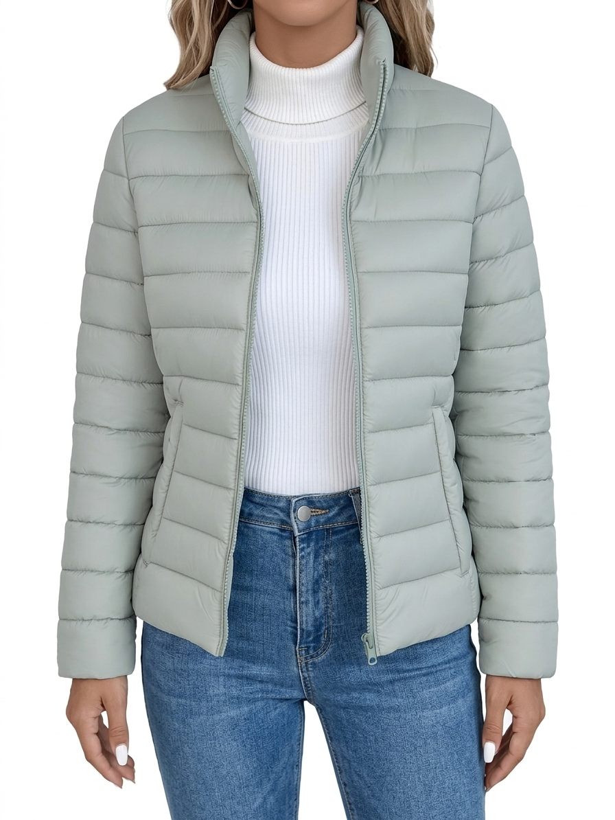 BRIANA™ | quilted zip-up fitted jacket