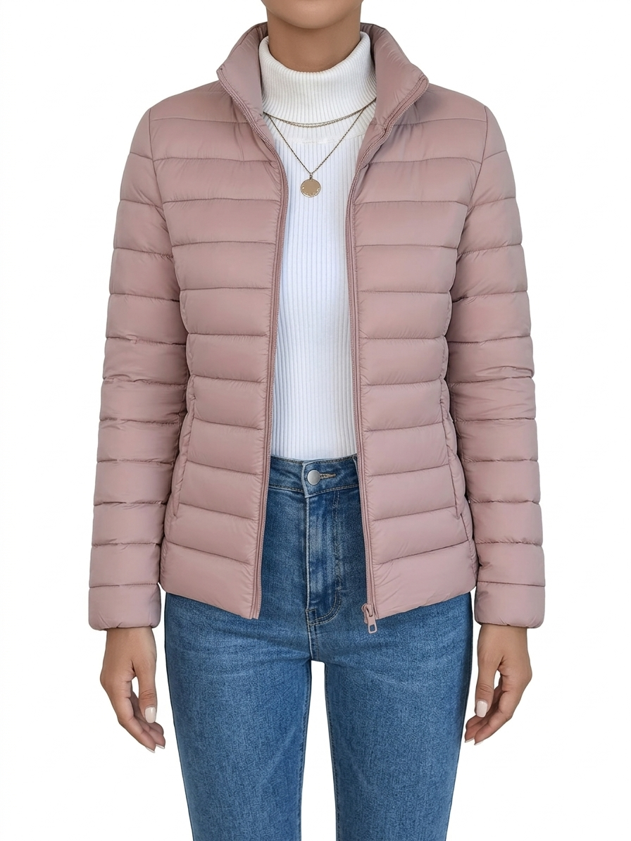 BRIANA™ | quilted zip-up fitted jacket