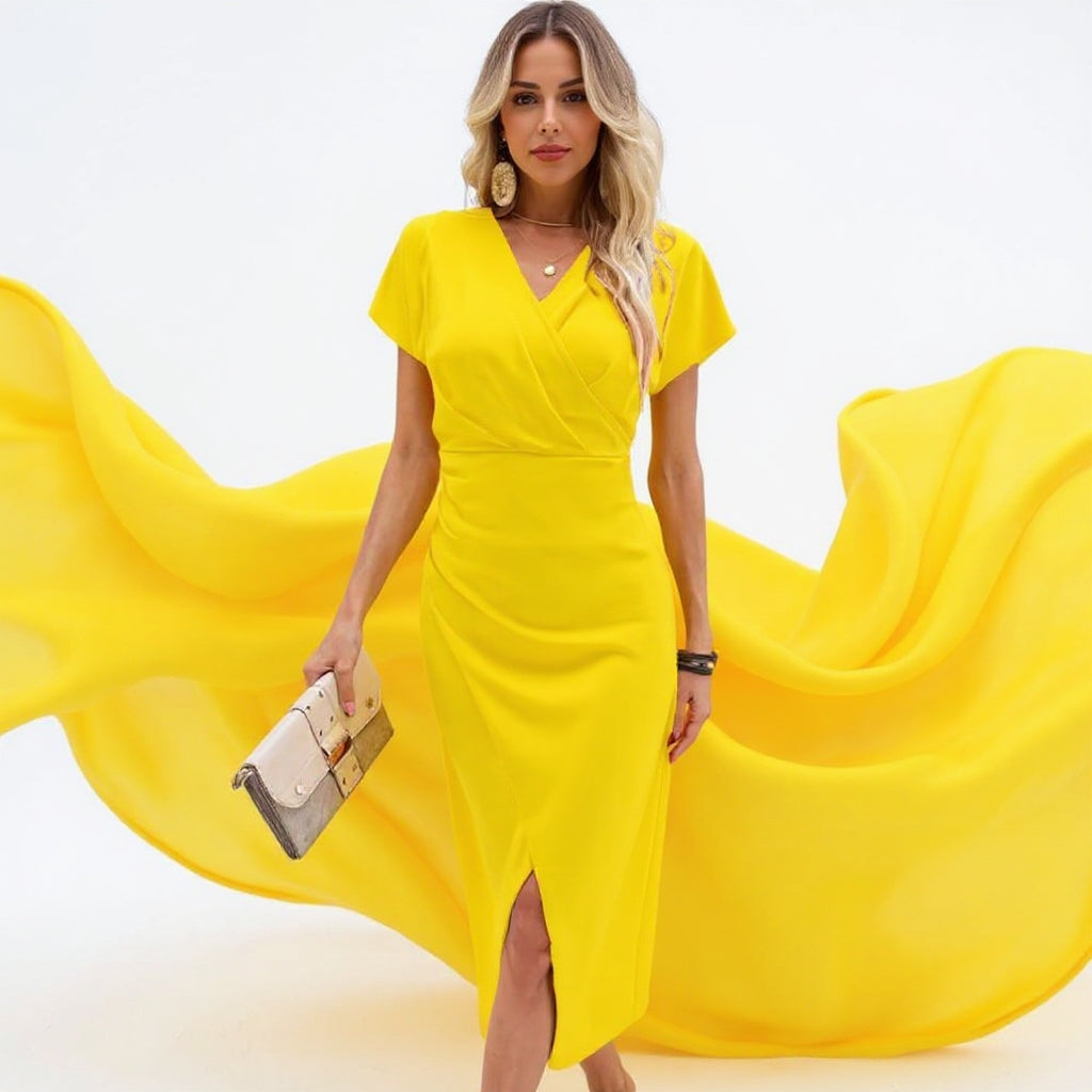 FIADH™ | vibrant wrap midi dress